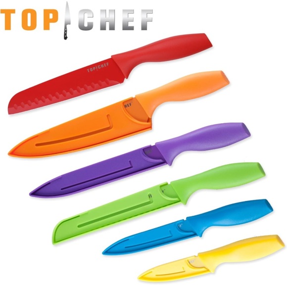 Top Chef 6-Piece Professional Grade Colored Knife Set - Picture 1 of 5